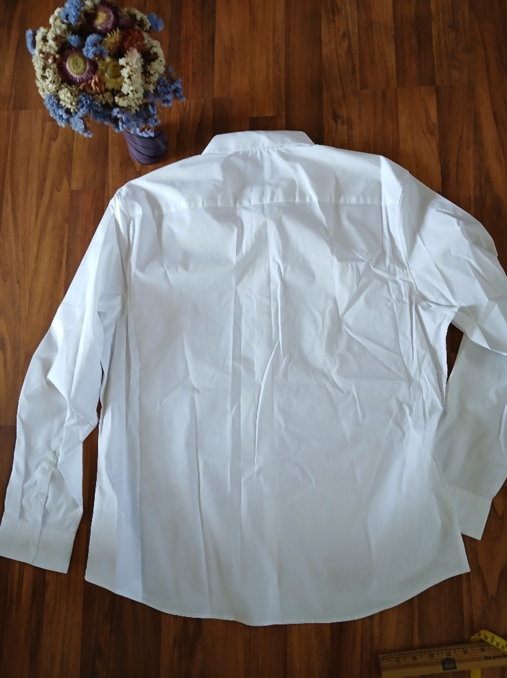 Calvin Klein Men's Size XXL White Long Sleeve Collar Dress Formal Shirt - Picture 5 of 5